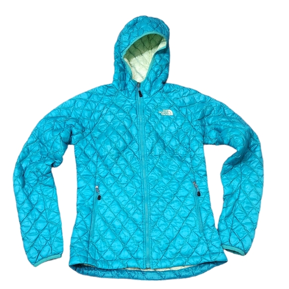 The North Face Thermoball Hoodie Lightweight Teal Full Zip Jacket Size XS - Picture 1 of 10